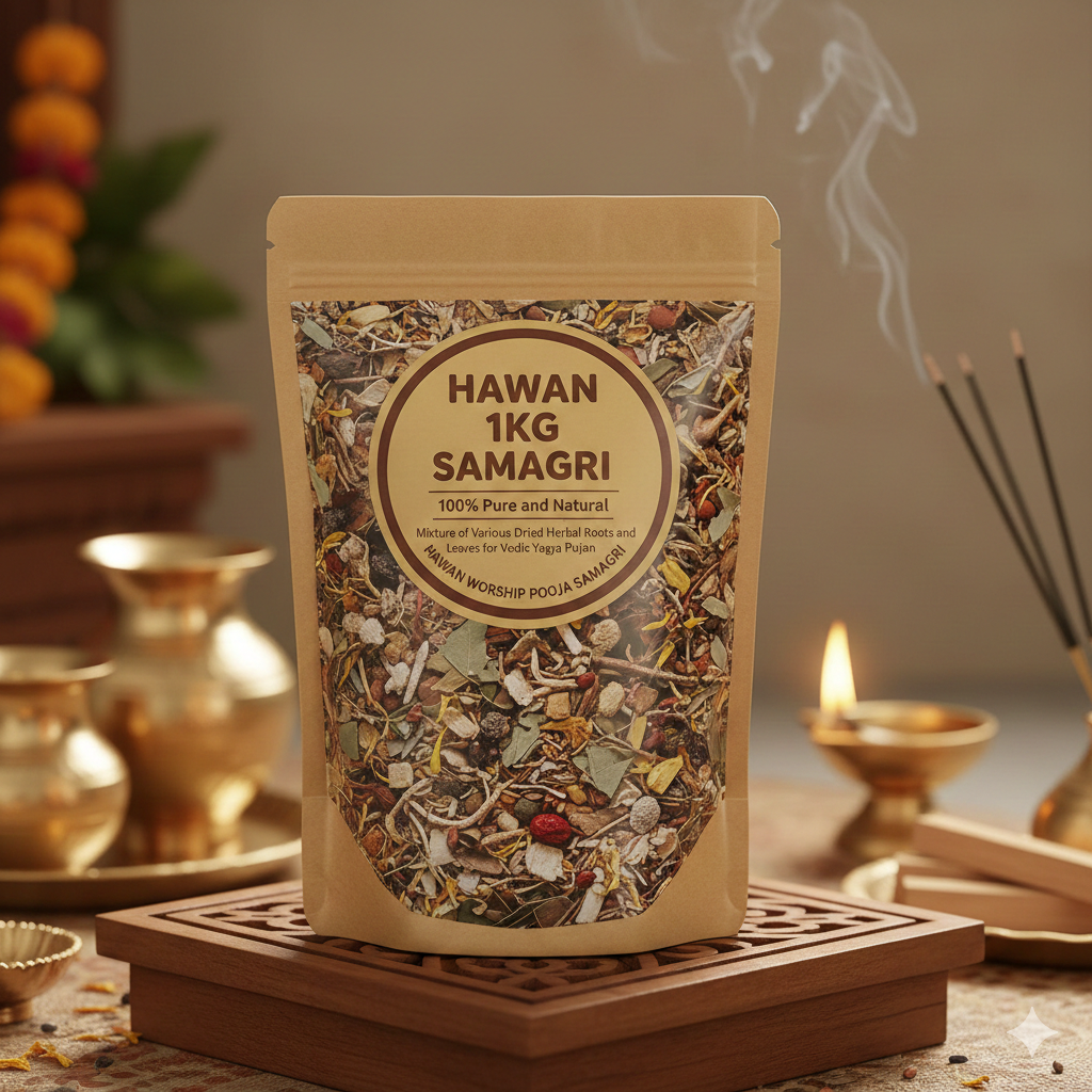 Premium 1KG Hawan Samagri | 100% Pure & Natural Vedic Pooja Blend