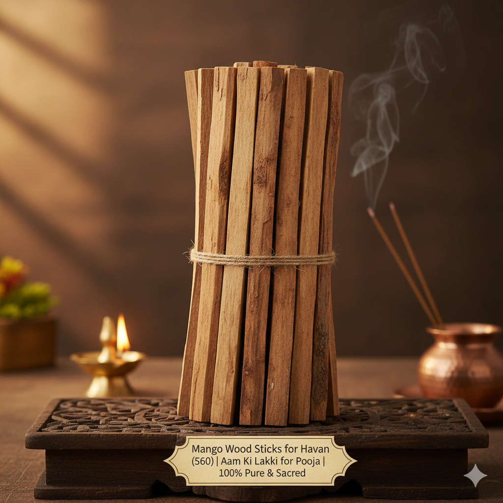 Premium Mango Wood Sticks (Aam Ki Lakdi) for Havan & Pooja | Set of 60 Samidha