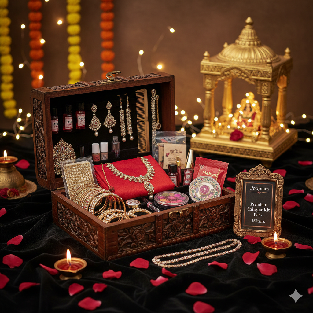 Premium 16-Item Shringar Kit | Complete Traditional Adornment Set for Pooja, Festivals & Weddings
